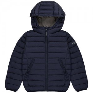 Blå Boys Hooded Down Jacket, Woolrich