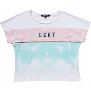 Vit/Turkos Tee, DKNY Child