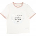 Vit/Off White Tee med Print, Une Fille