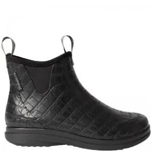 Svart Hampton II Croco Embossed, LaCrosse