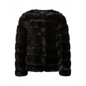 NEWS! Black Fake Fur Jacket, DKNY