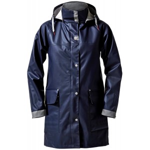 Mörkblå Mollösund Womens Rain Parka, Didriksons