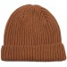 LEATHER BROWN NILSON KNITTED KIDS BEANIE, DIDRIKSONS