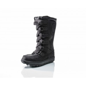BLACK NUBUCK 8 IN LACE UP WP JUNIOR, TIMBERLAND