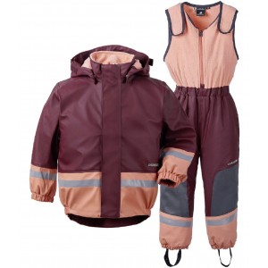 Dark Red/Old Rust Boardman Kids Set, Didriksons